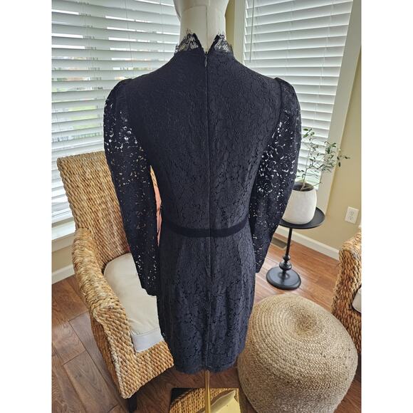 Express Lace Mock Neck Dress Women's Size 6 NWT Black Whimsygoth Cocktail Party - Picture 5 of 11